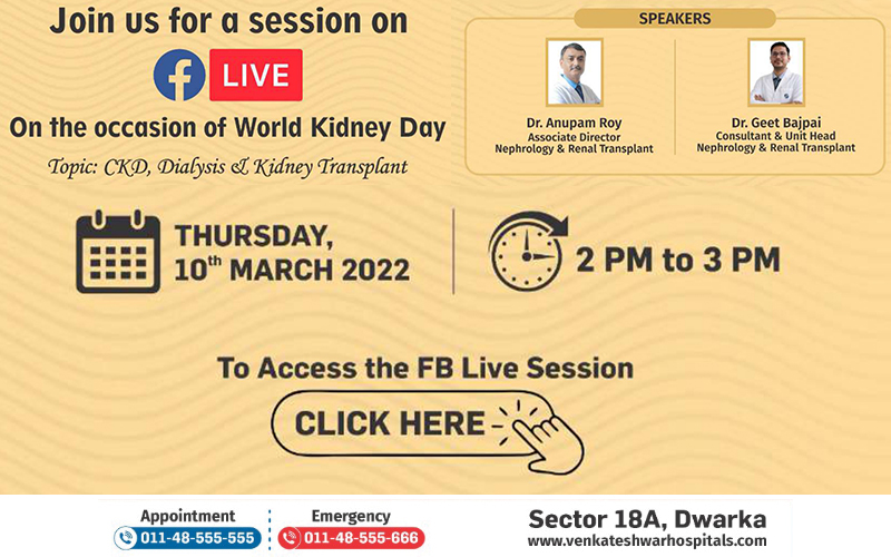Facebook Live on the occasion of World Kidney Day